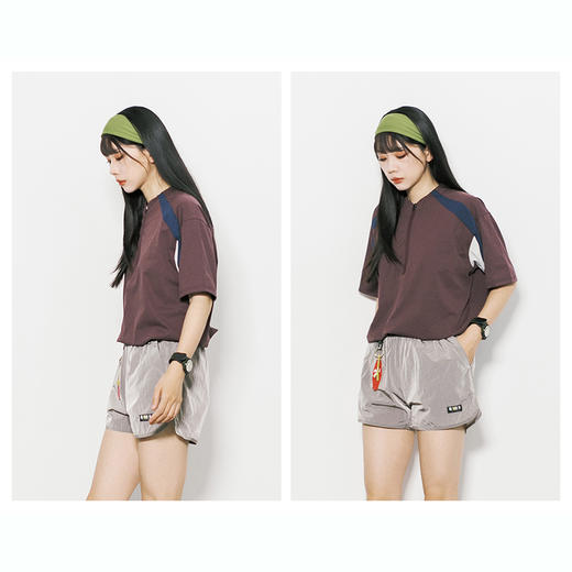 穹迹SKYTREK  迪桑山系户外功能拼接情侣短袖T恤iz-90509 商品图3