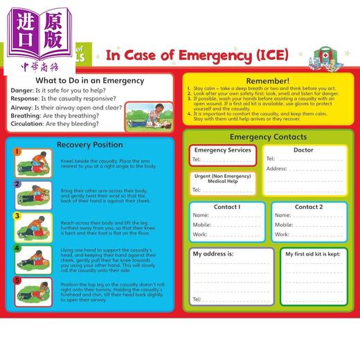 【中商原版】儿童急救技能书 The Children's Book of First Aid Skills 英文原版 亲子共读学习急救知识 儿童生活常识 进口书 商品图1