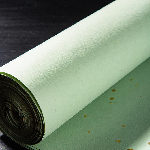 70-80年代西武荣宝斋雨雪冷金笺(单张销售，淡绿色) 商品图5