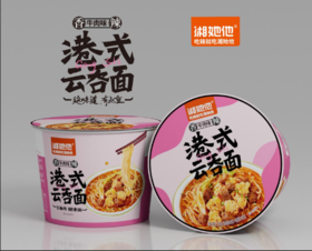 【方便速食】湘她他港式云吞面（香辣牛肉味）150g/盒