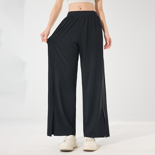 LUCKY DEER宽松休闲冰丝裤女透气防晒裤高腰显瘦户外阔腿裤 商品图2