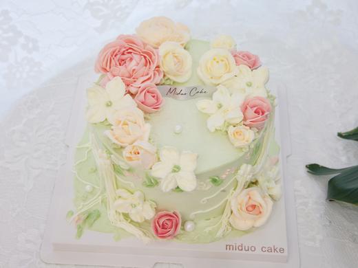 女士款 绿野仙踪繁花 小清新绿色系 韩式裱花 商品图2