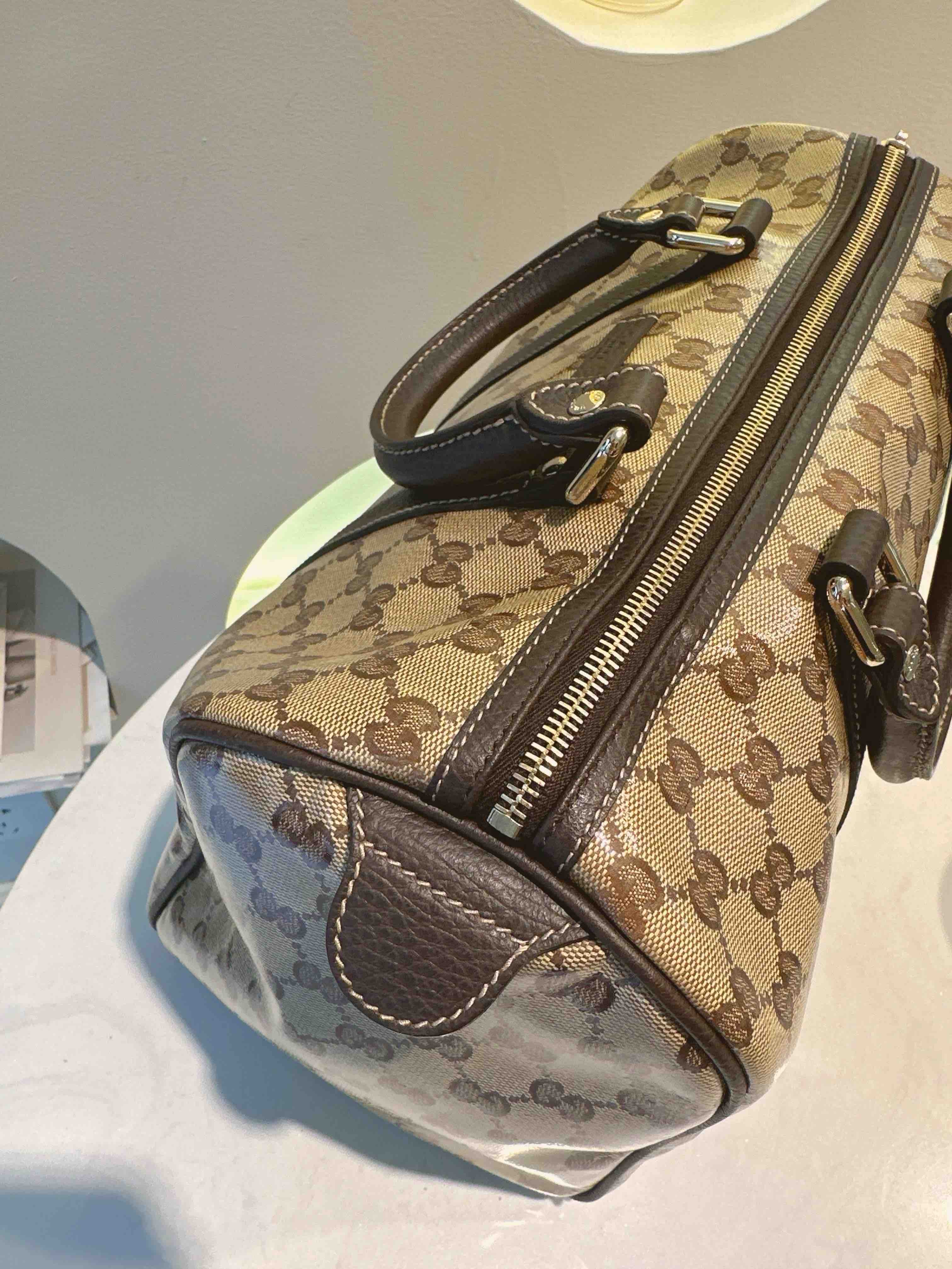gucci 波士顿 水晶皮 手提包