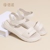 信诺羊皮厚底凉鞋女2025夏新款踩屎感外穿一字带沙滩鞋舒适妈妈鞋5L323-20 商品缩略图5