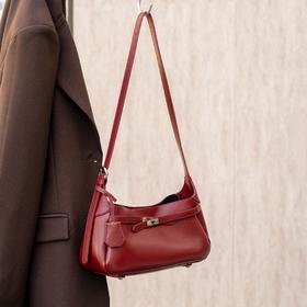 【预售3天】单肩女包锁扣通勤腋下包质感时尚凯莉包Z77-05