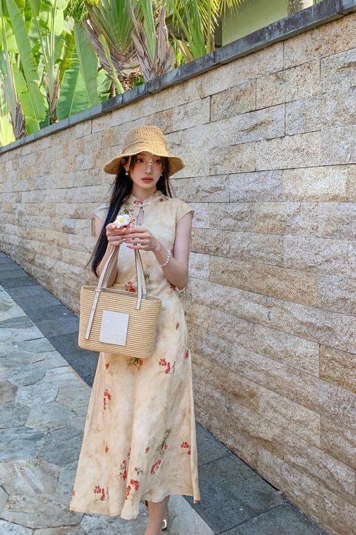 ELLA JADE 古韵盘扣碎花连衣裙 20296 商品图1