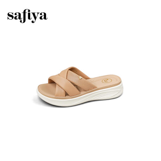 Safiya/索菲娅2025露趾羊皮厚底休闲外穿百搭轻便一脚蹬凉拖鞋SFD2110409 商品图10