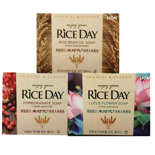 （2块装）韩国进口米时代（Rice Day）香水泡沫细腻洗脸沐浴香皂沐浴皂洗脸皂大米皂 100g/块 商品图0