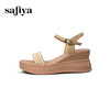 预售7天|Safiya/索菲娅2025度假风坡跟厚底外穿百搭时尚编织休闲凉鞋SFD2115421 商品缩略图9