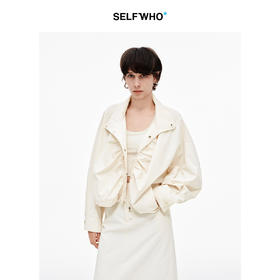[孙怡同款] SELFWHO户外拉链外套女2025夏新款冲孔工艺短上衣