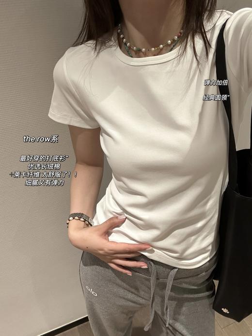 点此购买 The Row夏季女士休闲圆领十字短袖T恤 my 319921 商品图8