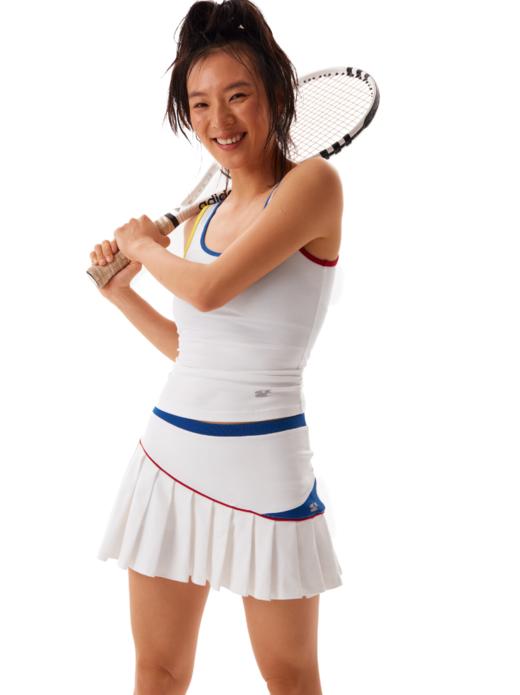 CryingCenter 复古撞色包边网球背心百褶网球裙套装 哭喊中心 商品图1
