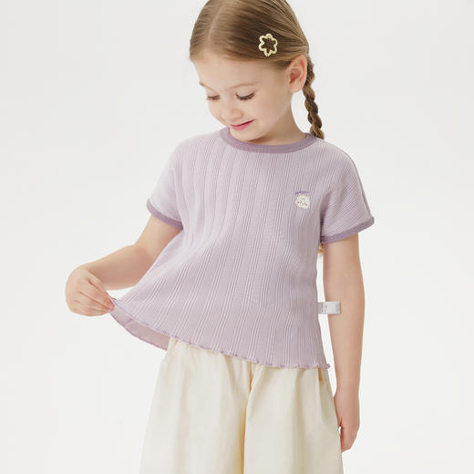 马克珍妮女童夏日趣味印花短袖T恤 宝宝上衣2025年夏装新款550733 商品图3