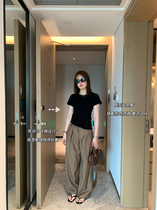 点此购买 The Row夏季女士休闲圆领十字短袖T恤 my 319921 商品图9