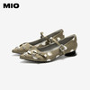 MIO米奥玛丽珍鞋法式星星气质粗跟尖头女浅口单鞋M254440445 商品缩略图2
