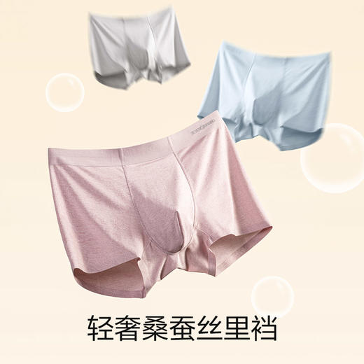 柒牌男士平角内裤男夏季薄款透气抗菌四角短裤无痕裤衩男款三条装	123F70420 商品图2