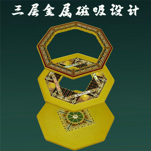 唐代藻井冰箱贴三层立体可拆卸金属材质磁吸西安文创礼物 商品图1