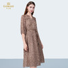 乔万尼2025新品小V领木耳边100%真丝南法风情收腰连衣裙ED2E438 商品缩略图1