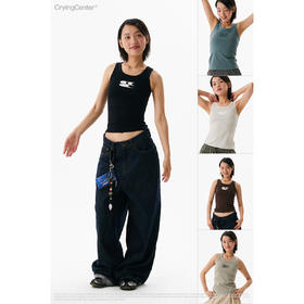 CryingCenter 螺纹挺拔修身背心 哭喊中心