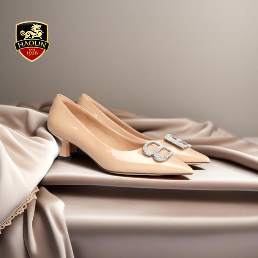 豪麟名鞋奥莱迪嘉女鞋皮鞋牛移膜革DJYYA51WP006粉色  原价1660元 商品图1