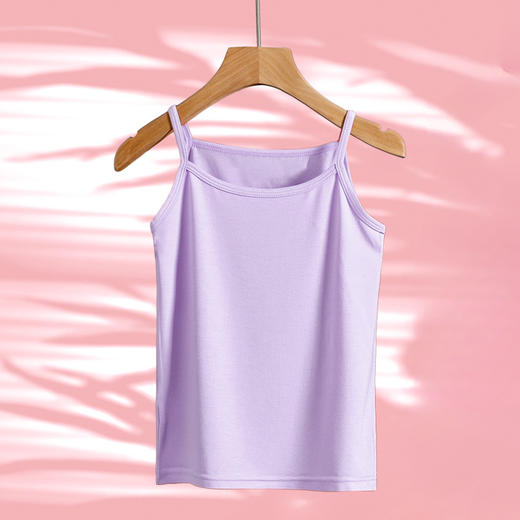 【柔软舒适，透气清爽】女童吊带背心 柔软夏季薄款 儿童打底内衣 宝宝外穿无袖衫 中大童内搭-QQ 商品图6