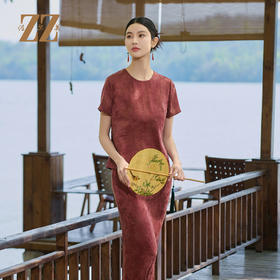 佐尔美夏季新款优雅新中式国风桑蚕丝莨绸衬衣女M52CS47