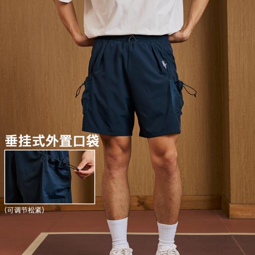 录士LUSHISI锐风主题篮球休闲口袋抽绳不过膝美式街头潮流短裤夏 商品图0