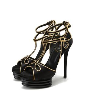 009450260804   罗杰维维亚ROGER VIVIER女款镶边缝线鱼嘴高跟鞋