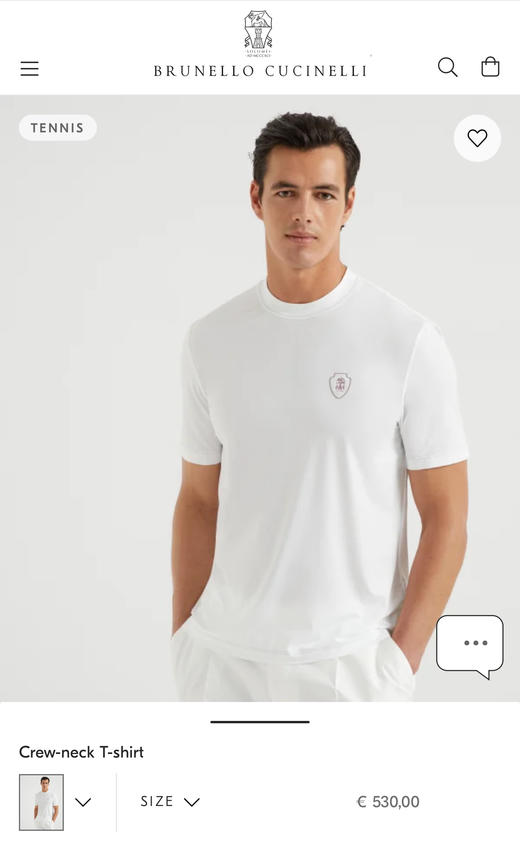 Brune11o cucine11i 网球系列 盾牌圆领短袖T恤 tx505 商品图1