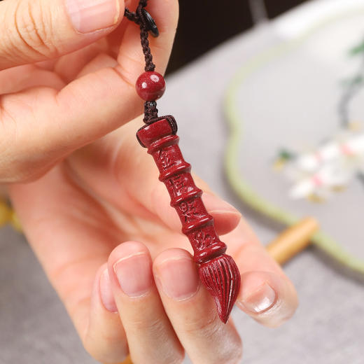 【金榜题名】天然辰砂朱砂文昌笔(约51*11mm) 状元笔 中考高考考研升学考试挂件 精品朱砂 沈阳发货 商品图3