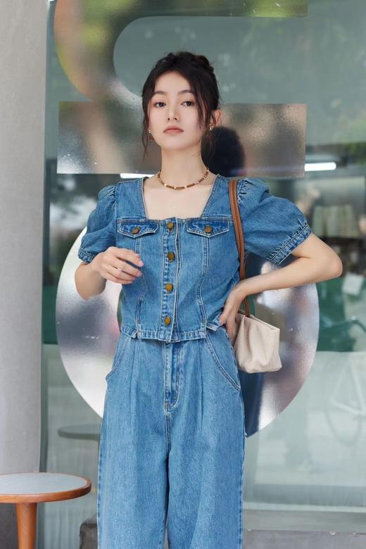 WHO KNOWS 复古牛仔上衣裤子套装 20290 商品图5