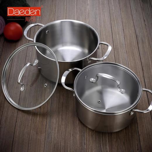 戴德Helen海伦系列18/10不锈钢加厚双耳汤锅燃气电磁炉适用2.5L/4.5L 商品图4