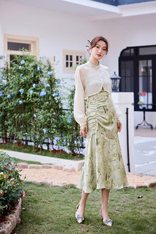 Le Malene 新中式国风开衫吊带印花裙套装 20281 商品图5