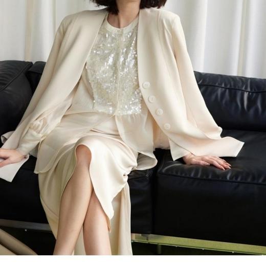 重工轻奢亮片拼接开衫（圆领）A023223-1（下单3-7天发货） 商品图2