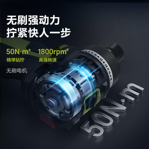 威克士12V 10mm 50N·m锂电无刷电钻起子机WU139 商品图2