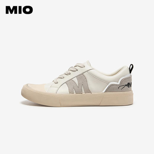 MIO米奥做旧脏脏鞋复古板鞋女小白鞋经典百搭休闲鞋M254551307 商品图1