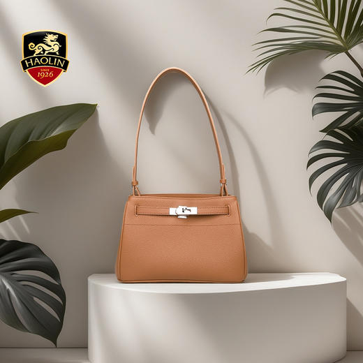 豪麟名鞋迪嘉女包手袋牛皮革WPB51EL002棕色 商品图1