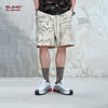 BJHG不计后果做旧灯芯绒短裤男款夏季新款宽松美式简约印花五分裤 商品缩略图1