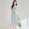 【高货sh】全新升级【铂金会员266/天猫359/差价93】(03521)洛诗琳法式气质V领碎花连衣裙2025夏季修身系带茶歇裙 商品缩略图2