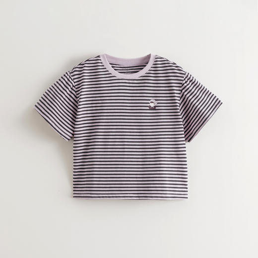 马克珍妮女童可爱女孩条纹短袖T恤 儿童上衣2025年夏装新款550688 商品图3