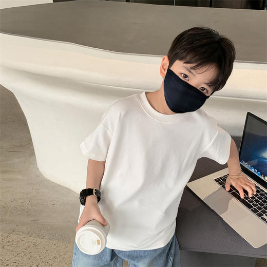 【49抢2件！7A级抗菌纯棉T恤🌟】柔软透气还抑菌，贴肤舒适守护健康！💖纯色百搭打底衫，妈妈放心之选！儿童短袖T恤 夏季韩版纯棉男女童 纯色百搭A类打底衫 春夏装宝宝单上衣 商品图7