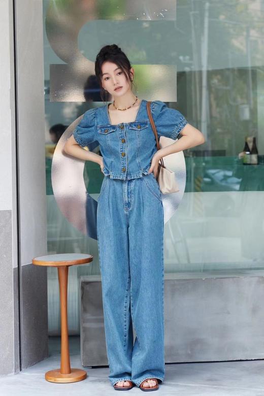 WHO KNOWS 复古牛仔上衣裤子套装 20290 商品图0