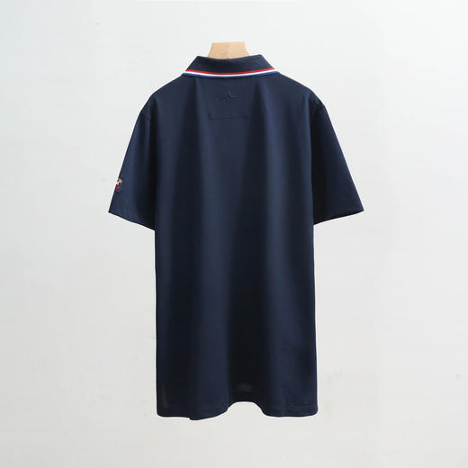 鲨鱼 撞色领字母刺绣小方标 珠地网眼棉短袖POLO衫 特惠 PSS173 商品图2