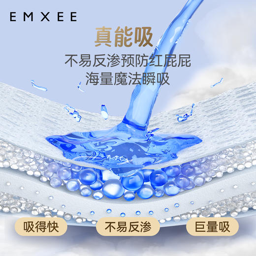 【任选2包/99.9元】EMXEE嫚熙新型云柔成长裤新生儿尿不湿超薄透气宝宝纸尿裤拉拉裤 商品图2