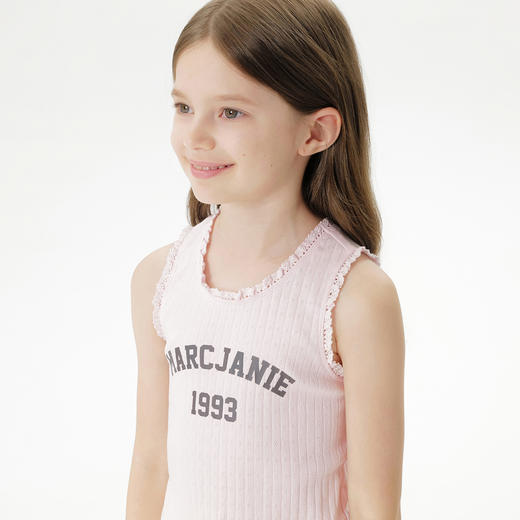 马克珍妮女童复古甜酷碎花背心儿童上衣纯棉2025年夏装新款550715 商品图4