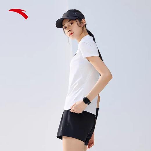 【S断码】安踏力韧纱短袖T恤 女2025夏季新款吸湿透爽短T针织运动上衣162527131 商品图1