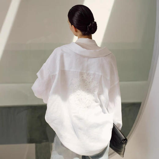 两件式宽松亚麻罩衫 商品图2