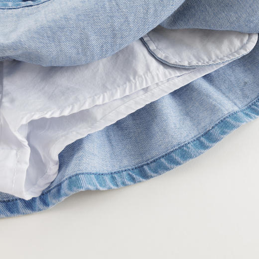 马克珍妮女童甜美蝴蝶结牛仔裙裤 宝宝短裙半身裙夏装新款550860 商品图4