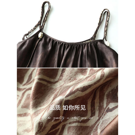 COCOBELLA清冷侘寂风渐变印花连衣裙夏丝滑缎感吊带裙FR3209 商品图4