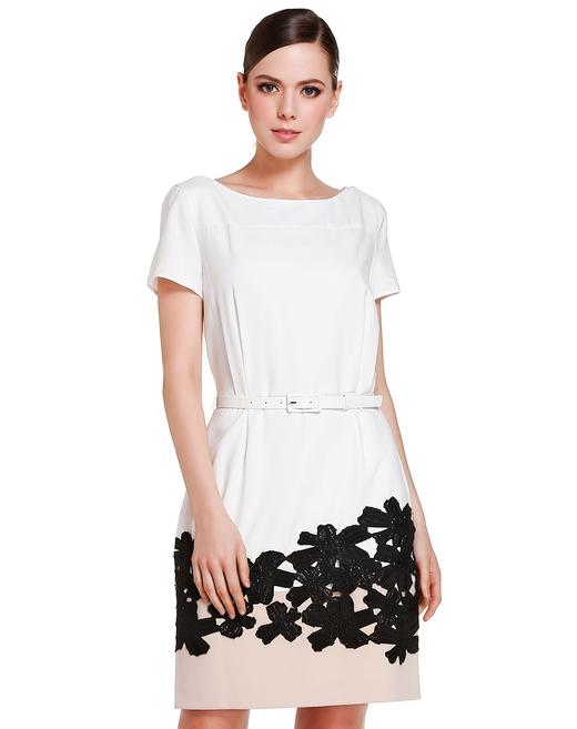 4894415254983     JOAN&DAVID白色优雅端庄短袖连衣裙  （170/96A） 商品图0